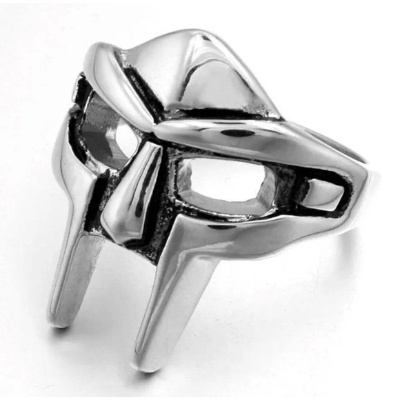 Vintage Goth Mf Doom Mask Adjustable Joint Ring For Men Gladiator Punk Egyptian - Picture 3 of 9